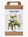 Maxi DIY Kit Kreppapir Blomsterbukett - Lys Grønn, Mørk Grønn, Pastellgrønn, Hvit