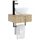  Vegghengt vask Sonoma eik 40 x 35 x 39 cm Konstruert tre