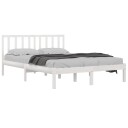 vidaXL Sengeramme hvit heltre furu 200x200 cm