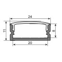 EUROLITE Deksel for UProfile 20mm melkeaktig 2m