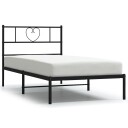  Sengeramme i metall med hodegavl svart 90x190 cm 8721012048140