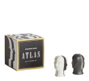 Jonathan Adler Atlas salt- og peppersett sort hvit