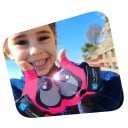 Crazy Safety Rosa sykkelhansker med reflekterende øyne og polstrede håndflater - Rosa - Størrelse S