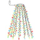 vidaXL Nettlys for juletre med 210 LED flerfarget 210 cm