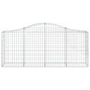 vidaXL Gabionkurver buede 2 stk 200x30x80/100 cm galvanisert jern