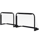 Fotballmålsett med 2 sammenleggbare fotballmål med metallramme for barn og voksne hage 90 x 36 x 60 cm svart
