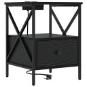  Nattbordskap Svart eik 41.5 x 40.5 x 55 cm Konstruert tre