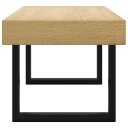 vidaXL Salongbord lysebrun og svart 90x45x40 cm MDF og jern