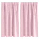 vidaXL Mørkleggende Gardiner med Ringer 2 pcs Babyrosa 140 x 140 cm