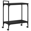  Kjøkkentralle svart 60,5x31x72,5 cm konstruert tre 842366