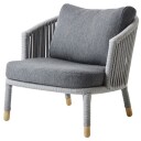 Cane line Moments Lounge lenestol med Airtouch putesett i grå