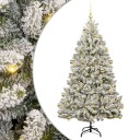  Kunstig juletre Grønn og hvit 210 cm PVC og metall