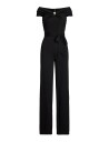 Lauren Ralph Lauren Belted Jersey Off-The-Shoulder Jumpsuit Black 44