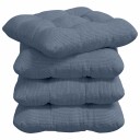  Seteputer 4 pcs Blå 45 x 45 cm Corduroy stoff