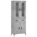 vidaXL Highboard betong grå 69,5x34x180 cm konstruert tre 8720845479558