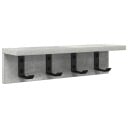  Vegghengt kleshenger med hylle Betonggrå 40 x 10.5 x 10.5 cm