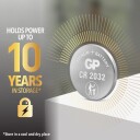 GP CR2032 Lithium Knappcellebatteri 1-pk 3V, 220 mAh