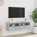 vidaXL Vegghengt TV-benk betonggrå 100x30x30 cm konstruert tre 8721012254725