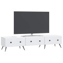  TV skap med skuff Hvit 147 x 34,5 x 30 cm Konstruert tre