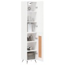 vidaXL Highboard hvit 34,5x34x180 cm konstruert tre 8720845485030