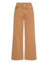 Monki Loose Tie Waist Twill Trousers - Brown - 38