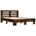  Sengeramme røkt eik 120x200 cm konstruert tre og metall 8721102614057