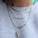 Pico Fia Halskjede Messing Sølvbelagt R02002-FS - Dame - Brass