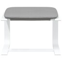  Fotskammel lysegrå 51x41x40 cm stoff 8720845742768