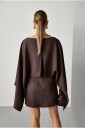 Joelle   Kjole med cape   Brun