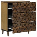 vidaXL Oppbevaringssideboard Brun 60 x 33,5 x 75 cm Massiv mango tre