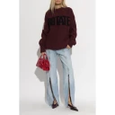ROTATE Knitted Logo Sweater   WINETASTING   XS