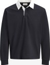 Jack & Jones Jorsalamanco Ls Rubgy Polo Styd   DARK NAVY   S