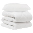 vidaXL Dyne Sett med pute 2 stk. Hvit Mikrofiber