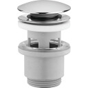 NICO push up avløpsventil 1 1/4" lang krom med overløp