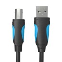 Vention USB A til B Skriverkabel 1M Svart