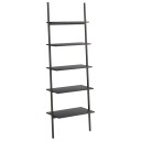 vidaXL Stigehylle 5 etasjer svart 64x34x185,5 cm