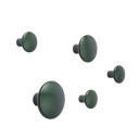 Muuto The Dots knagg metall 5-pakk Dark green