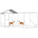 Vidaxl Utendørs Hundekennel Sølv 4X4X2.5 M Galvanisert Stål