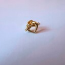 JANE KOENIG Tied Heart Stud |Guld |One Size