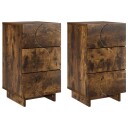 vidaXL Nattbordskap 2 pcs Røkt Eik 33,5 x 34,5 x 60 cm Konstruert tre