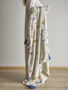 Bloomingville Ensfarget pledd 130x160 cm Nature