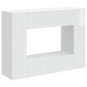 vidaXL Konsollbord Høgglans Hvit 101 x 29 x 74 cm Konstruert tre