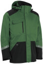 Elka Arbeidsregnjakke stretch 186000 grønn/svart str. 5XL