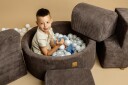 Meowbaby Rundt Ballbasseng Cord 30x90 Brun