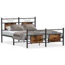  Sengeramme uten madrass røkt eik 140x190 cm konstruert tre 4106761