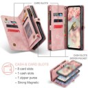 Samsung Galaxy A55 Caseme 008 2-i-1 Multifunksjonell Lommebok-deksel Rosa