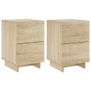 vidaXL Nattbordskap 2 stk. Sonoma eik 33,5 x 34,5 x 50 cm