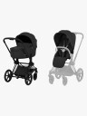 Cybex Priam Matt Black Med Brettbar Liggedel 2026 Sepiablack