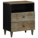  Nattbord lysegrå 50x33x60 cm heltre mango 8721158448958