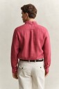 GANT Reg Gmnt Dyed Linen Shirt Burgundy L